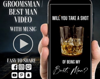 Groomsman Proposal Video, Will you be my Groomsman/Best Man, Digital Animated Groomsmen Proposal, Funny Groomsman / Best Man Electronic Card