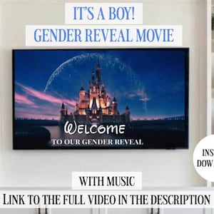 È un maschietto! Filmato di annuncio video per la rivelazione del sesso del nascituro per proiezione TV, maschio o femmina, nascita baby shower, gravidanza maternità, download immediato