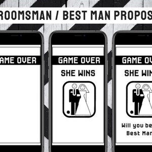 Vidéo de proposition amusante du meilleur homme, Will you be my Groomsman/Best Man, Animation numérique, proposition de garçon d'honneur, carte électronique de garçon d'honneur