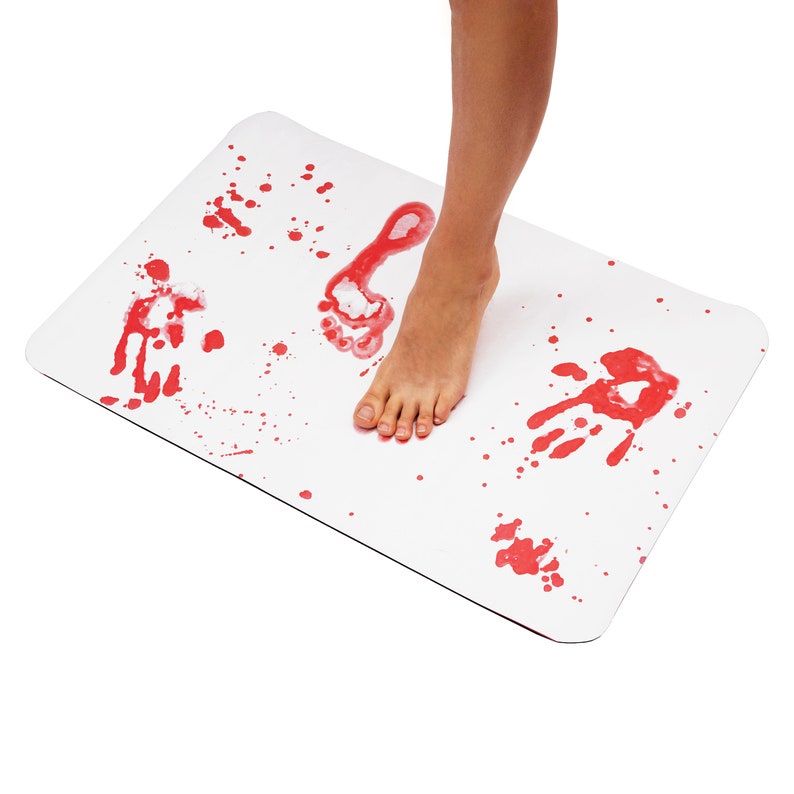 The Murder Mat Bath Mat Changes Color Instantly Turns Red When Etsy