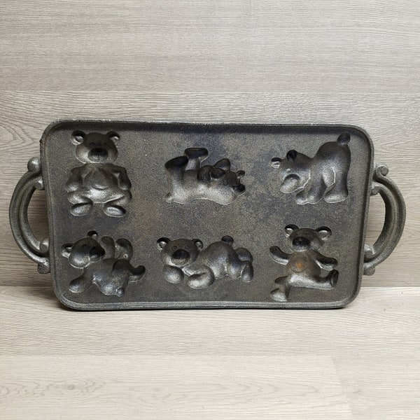 Cast Iron Teddy Bear Molds Etsy