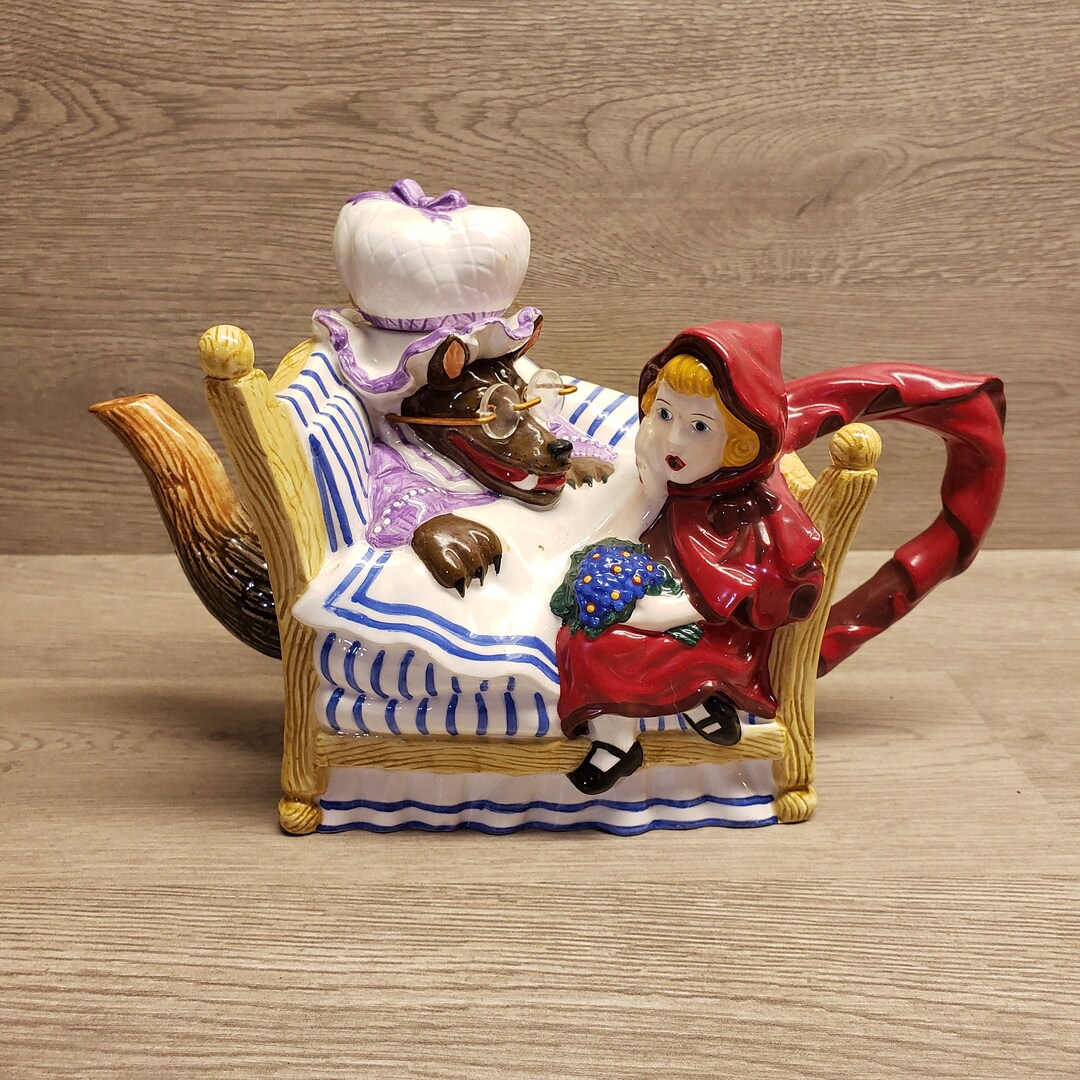 Vintage Dept 56 Little Red Riding Hood Teapot Etsy