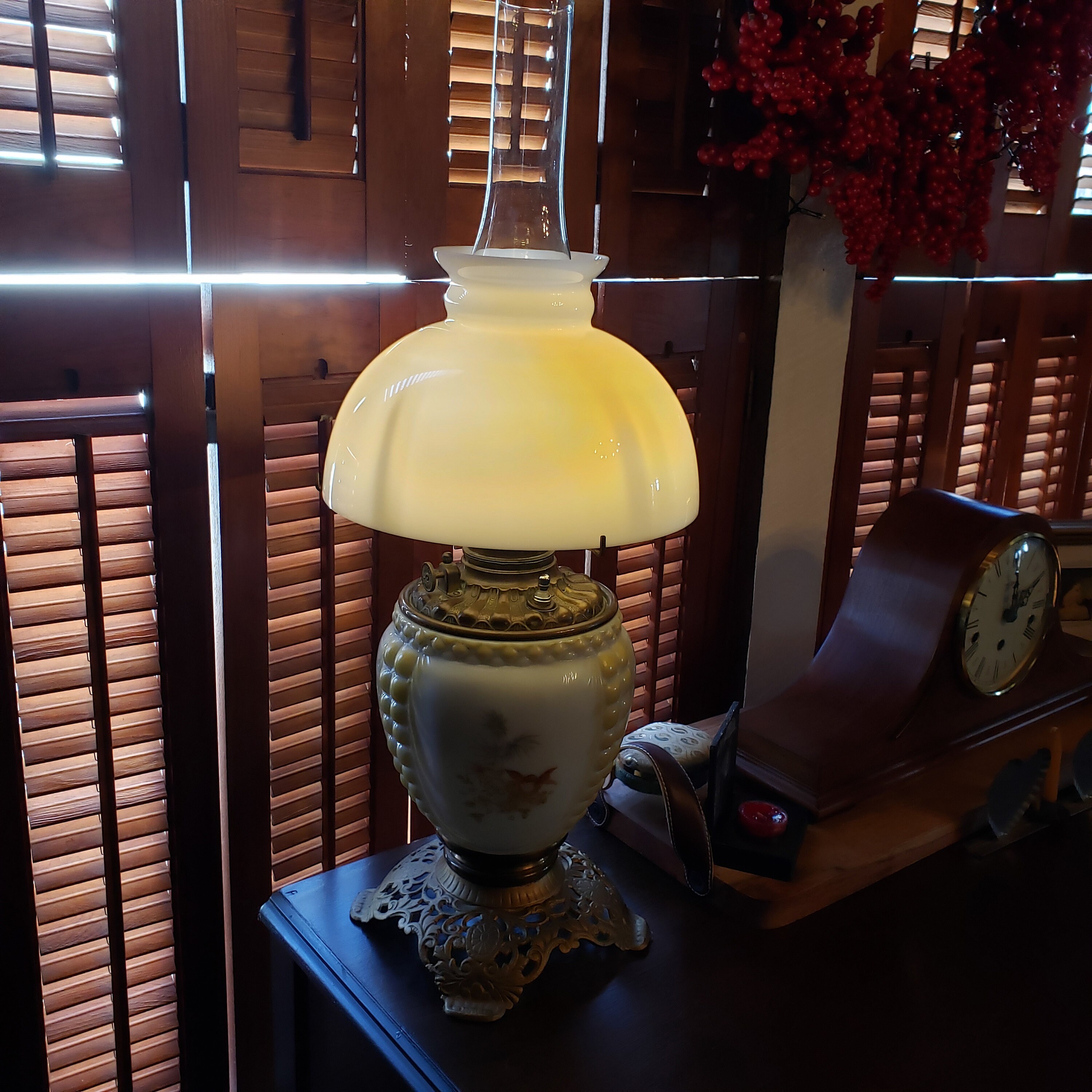 Vintage Antique P & A Kerosene Parlor Lamp - Etsy