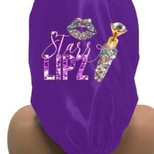StarrLipz Reversible Long straps Braids Satin Hair Wraps with Hole at the bottom to stop your Hair from being Bunched