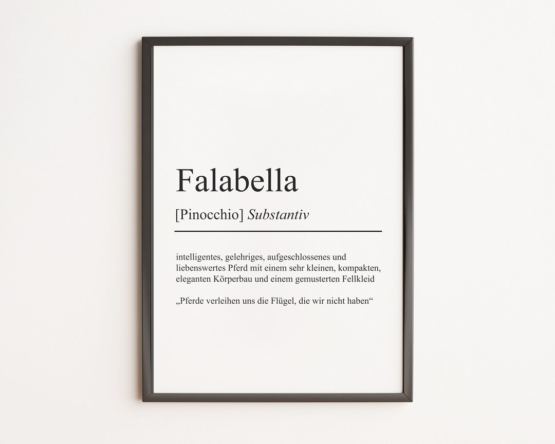 Falabella Horse Breed Definition Poster Personalized Etsy