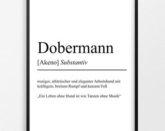 Dobermann poster - Betrachten Sie dem Favoriten unserer Redaktion