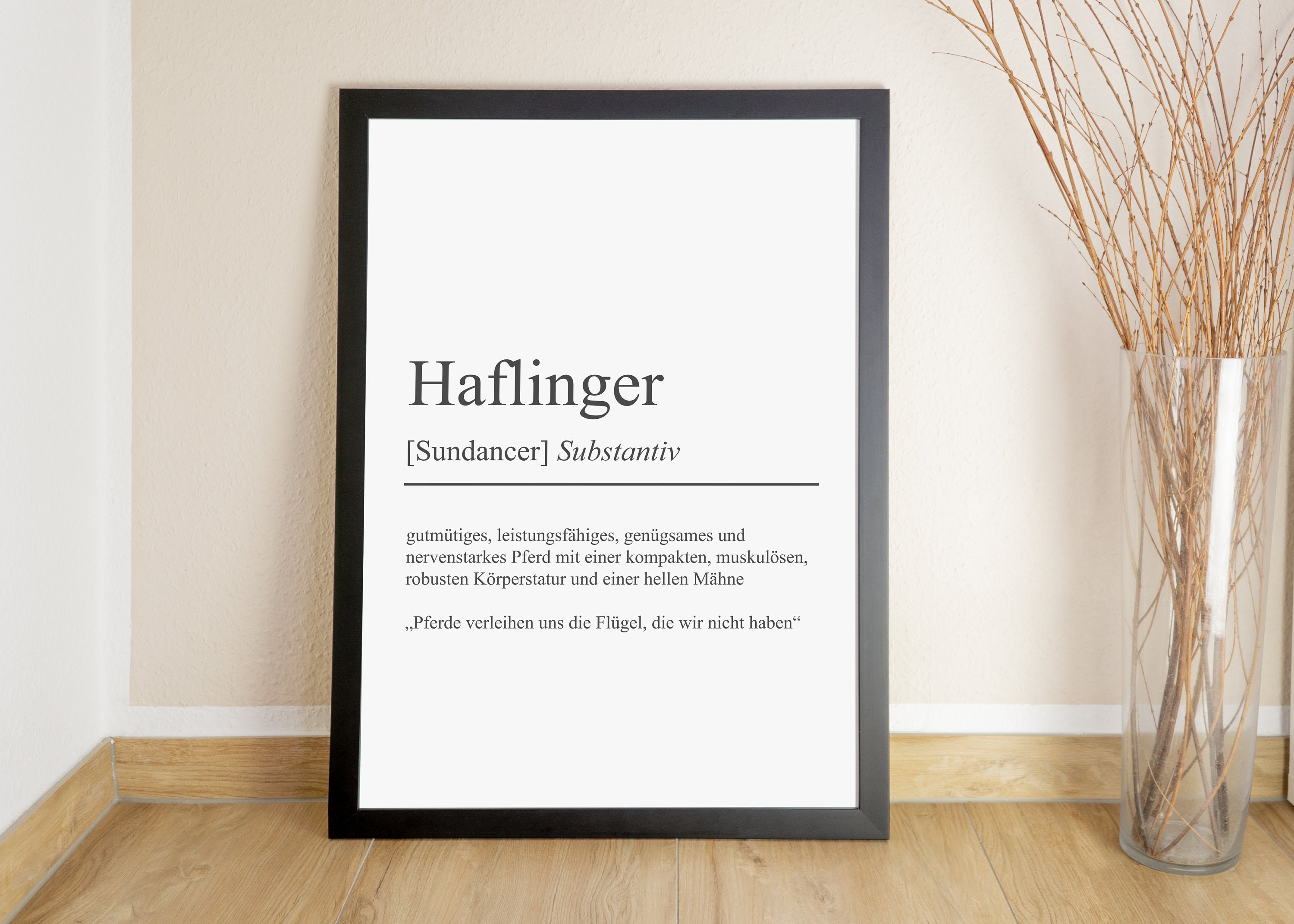 Haflinger Horse Breed Definition Poster Personalized Etsy
