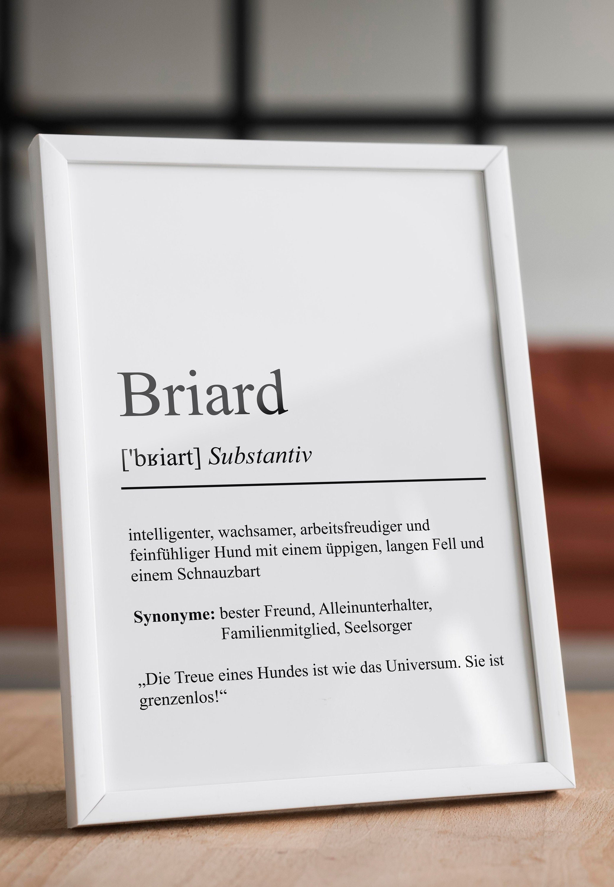 Berger De Brie Definition Poster Minimalist Design Etsy