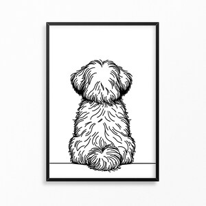 Bolonka Zwetna Line Art Poster personalisierbar Hund Poster Geschenk Hundebesitzer Poster Geschenk Einzug Bolonka Besitzer Geschenk Poster