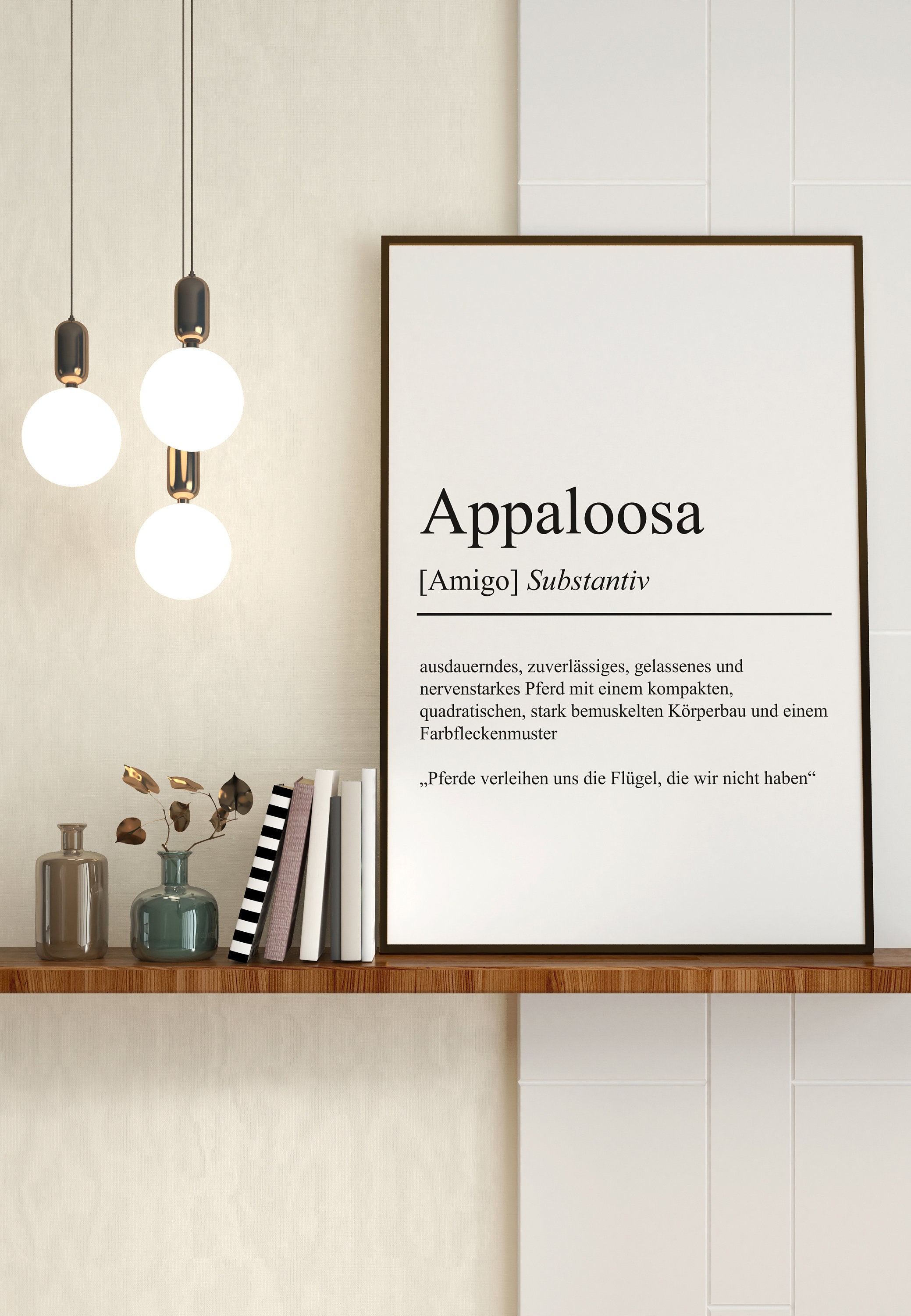 Appaloosa Horse Breed Definition Poster Personalized Etsy