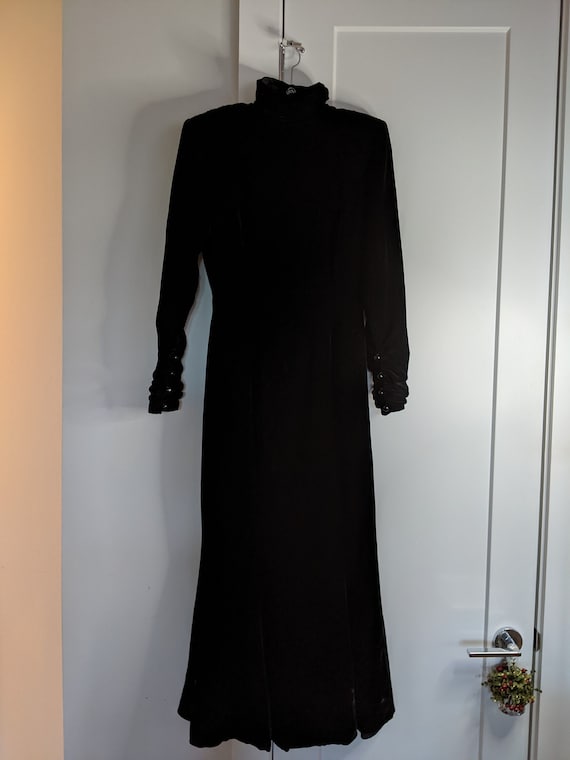 Victor Edelstein Black Velvet Ball Gown ONE of a … - image 1