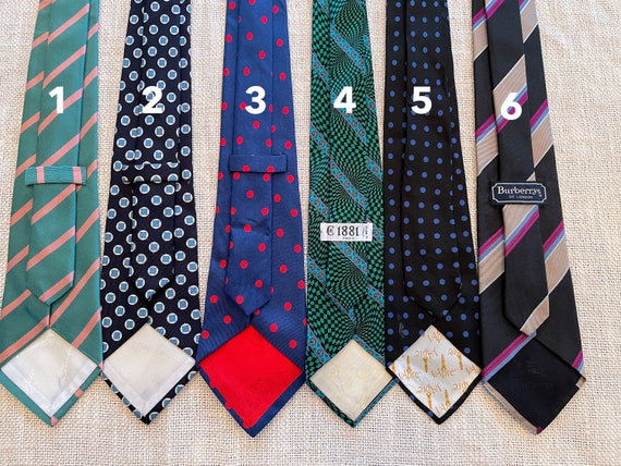 RARE Vintage Silk Couture Ties from Private Colle… - image 2