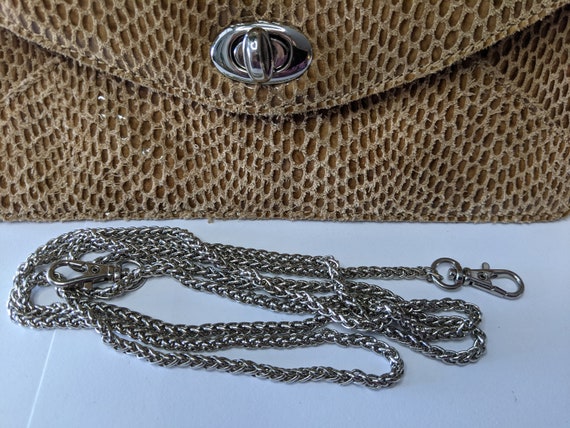 Elegant Shiny Embossed Leather Clutch crossbody Bag W Chain by Sorial Etsy UK