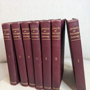 Stories by American Authors, Set of 7 Red Books, 1900 printing, 1884 Copyright, Charles Scribner's Son Publication