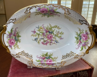 Vintage Noritake Duetto 6610 Oval Vegetable Bowl 9-5/8
