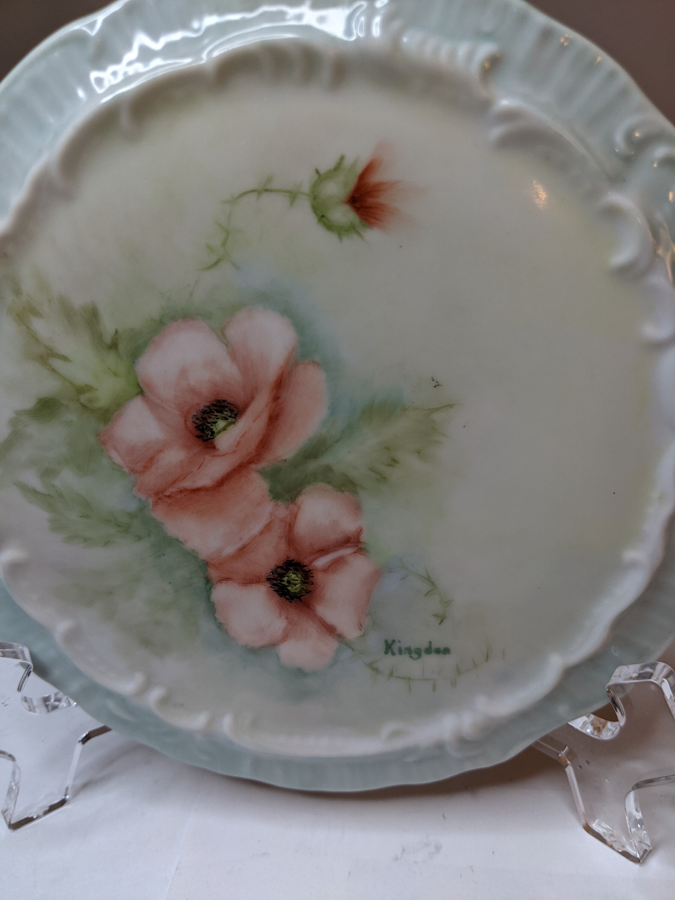 Sous plat Longwy motif floral - Arts de la table