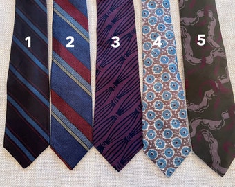 Valentino and Givenchy Vintage 100% Silk Ties RARE Designs