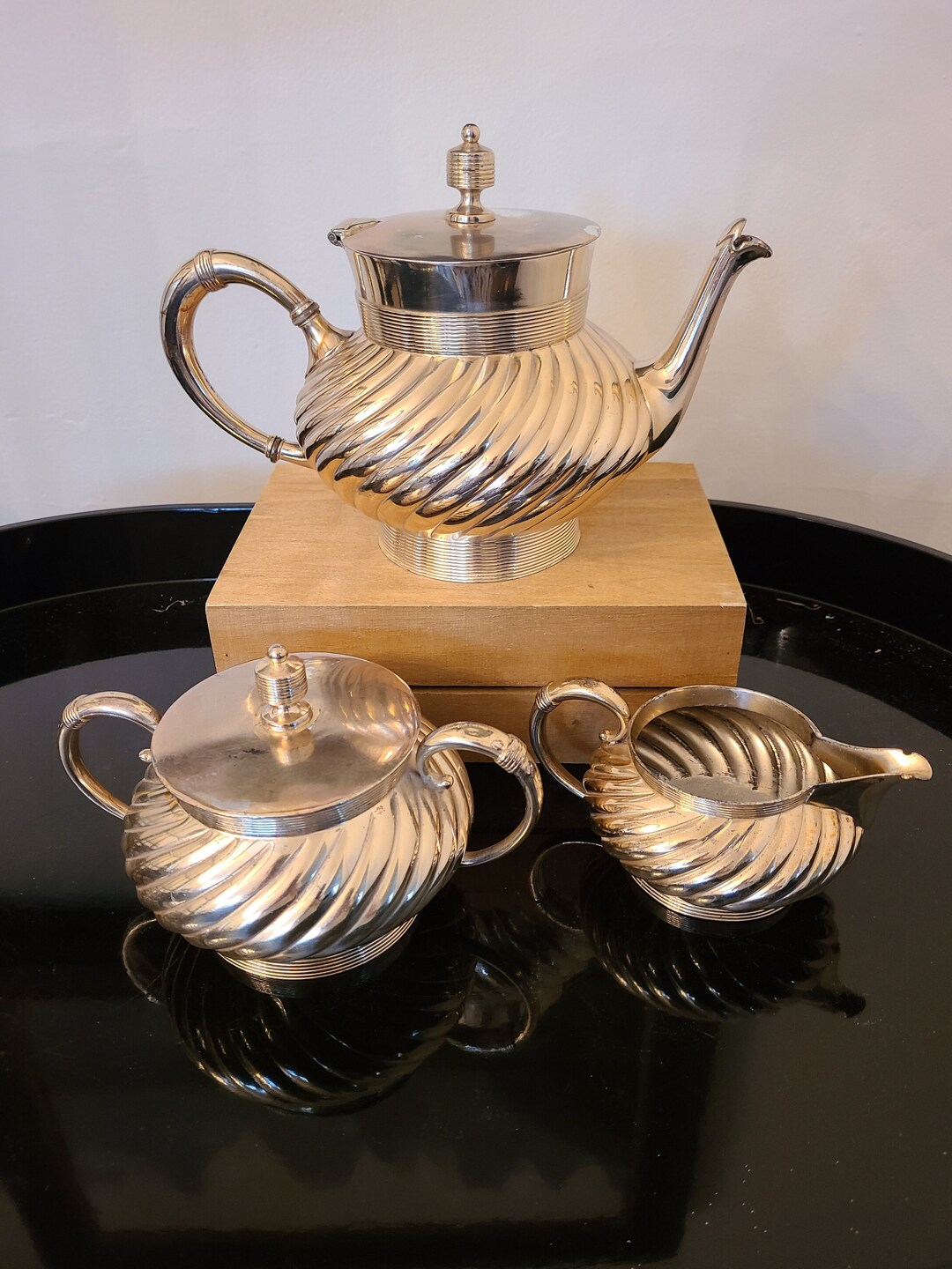RARE Antique 3 Pc Silver Tea Set C. 1886 SALE! - Etsy