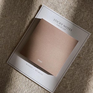 Minimal Sticky Note- Cafe Au Lait
