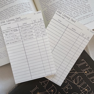 2022 Library Card Book Tracker