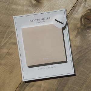 Minimal Sticky Note- Champagne