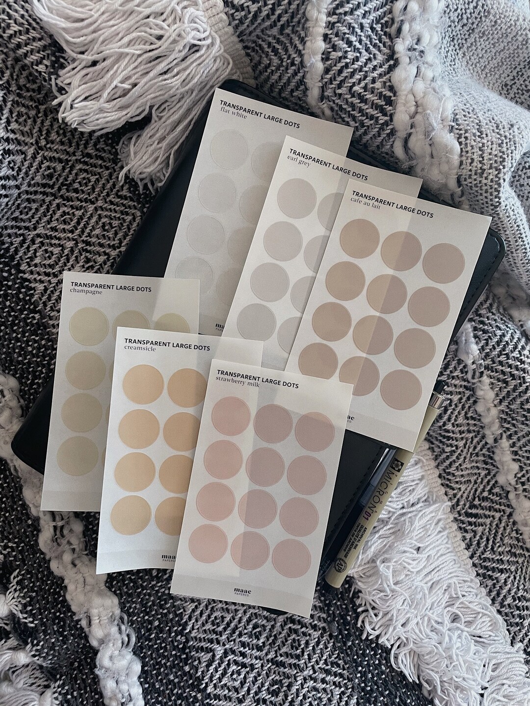 Minimal 6 Color Large Dot Sticker Bundle - Etsy