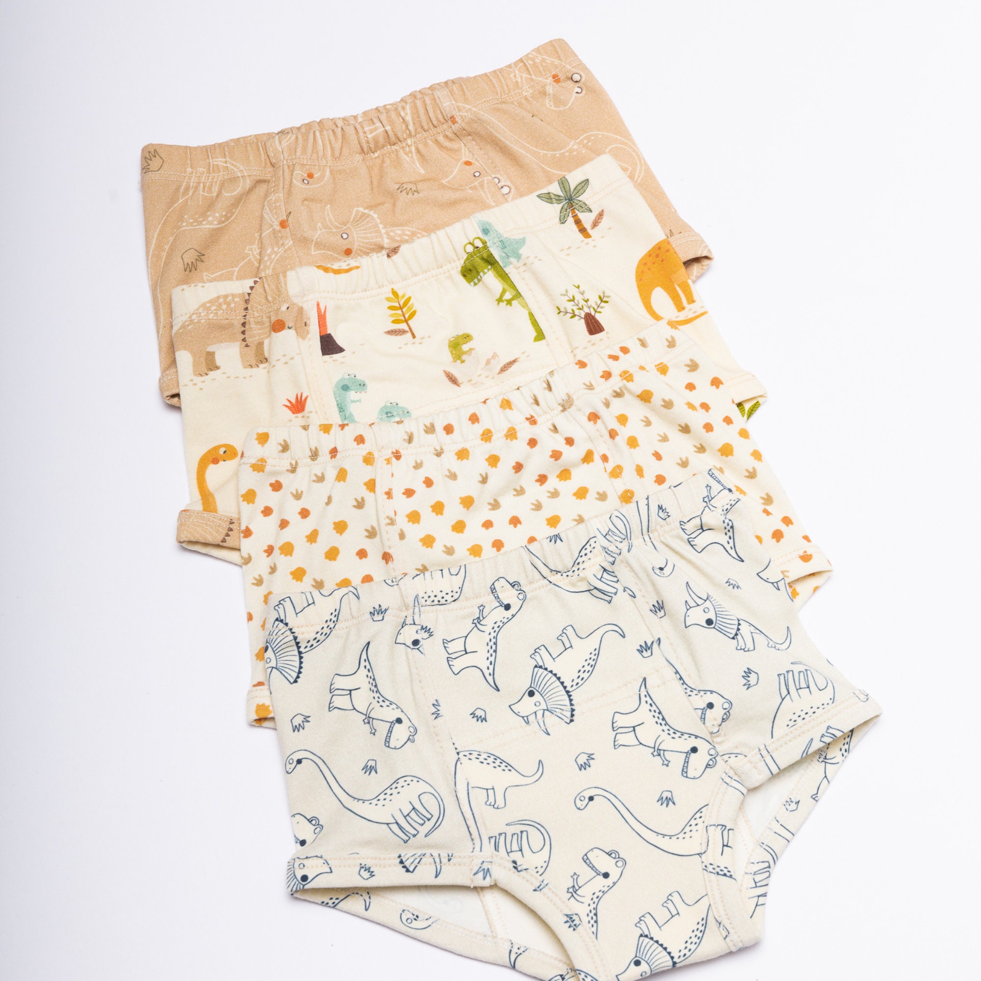 Bamboo Boyshorts Underwear 2 pack (Origami Prt/Fancy Fan Prt) 