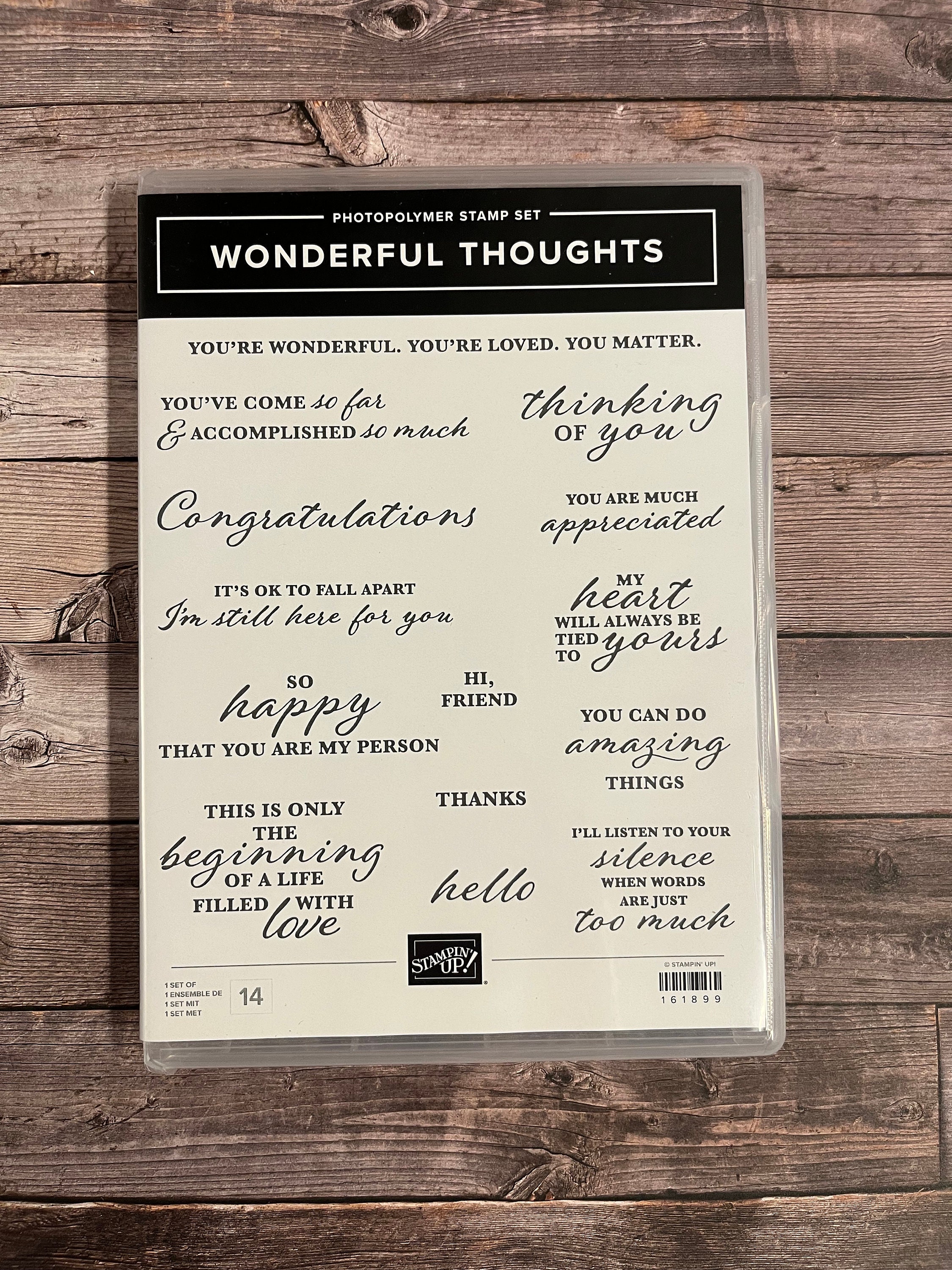 Stampin' Up! Wonderful Thoughts Stamp Set - Etsy