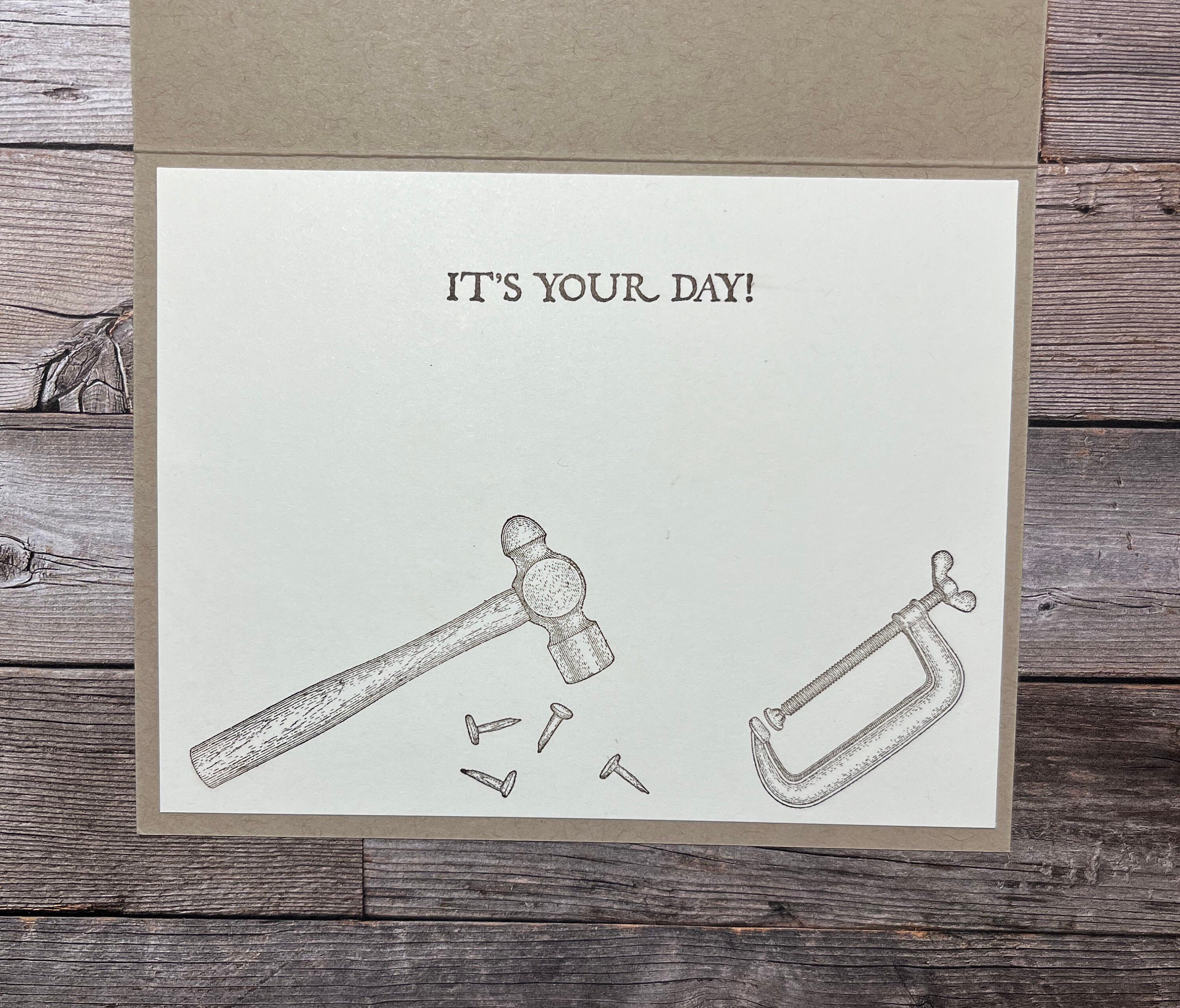 Stampin Up Vintage Tools Masculine Birthday Card Etsy