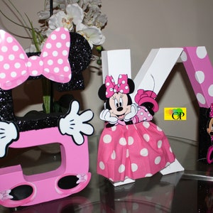 Minnie Mouse Letters 3D, Minnie Mouse Birthday Party Decorations, Minnie Mouse Wall Decor, Minnie Mouse, Disney afbeelding 1