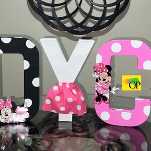 Minnie Mouse Letters 3D, Minnie Mouse Birthday Party Decorations, Minnie Mouse Wall Decor, Minnie Mouse, Disney afbeelding 3