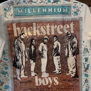 GLOW in THE DARK Backstreet Boys handmade upcycled jacket - Into the Millenium - sz Med