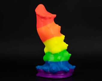 Gode Dragon En Silicone Fluorescent Multicolore - Sextoy Adulte Pour Vagin Et Anus