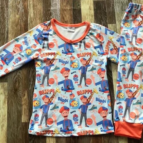 Blippi Pjs Blippi Pajamas Boy Pajama Set Blippi Birthday Etsy Hong Kong