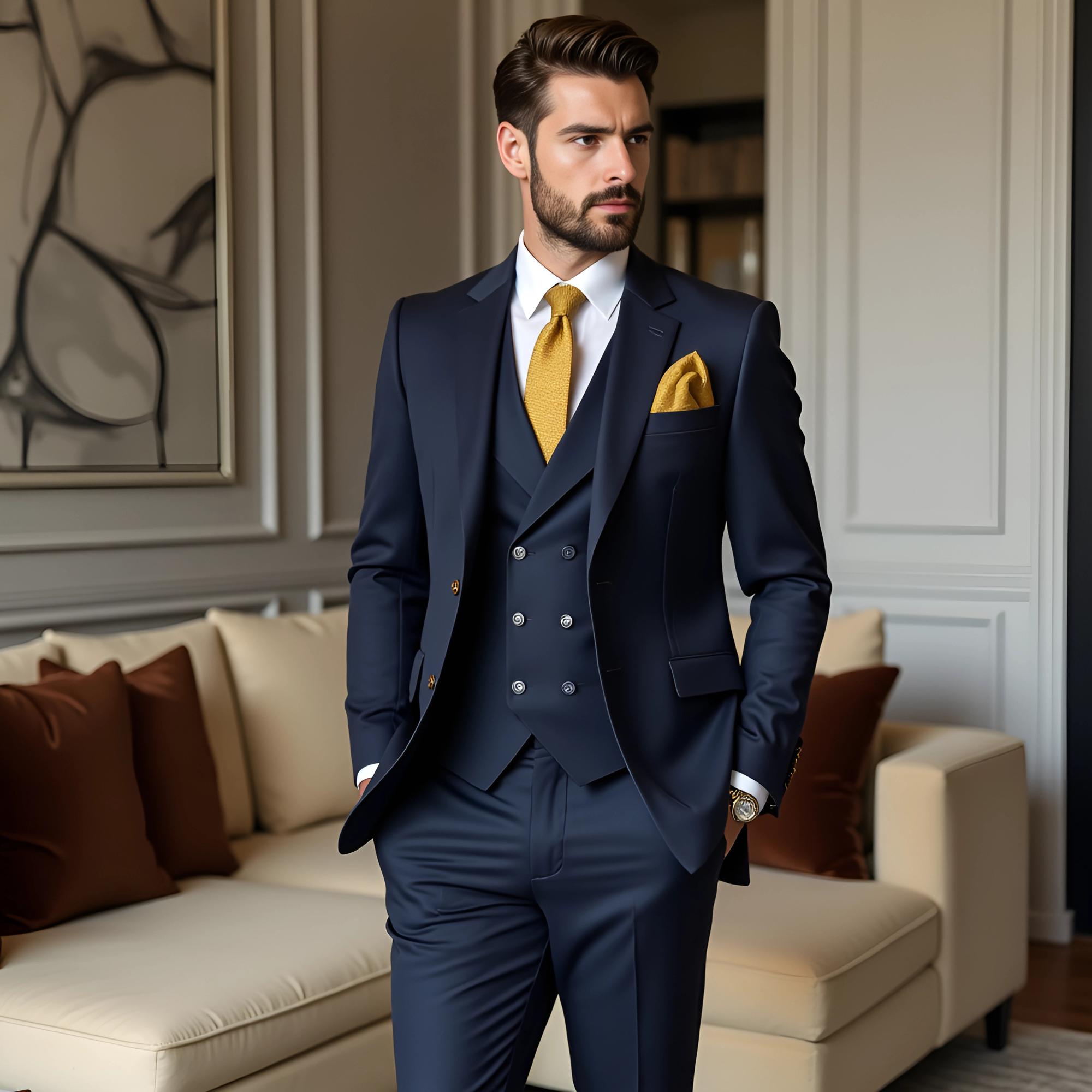 Navy Blue 2 Pc Dress