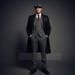 Regi Vetterli Custom Order- Peaky Blinders Tweed Suit &ndash; Thomas Shelby Dark Grey Charcoal 1920s Gangster Style Set with Black Overcoat  Hat
