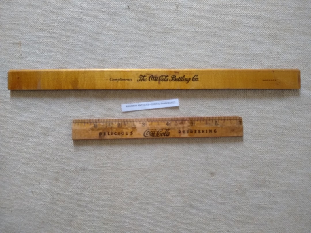 Two 2 Coca Cola ADVERTISING Rulers Coca Cola BOTTLING Co12 Ruler and ...