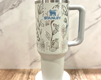 Floral Skull Engraved Tumbler 40 oz Custom Tumbler Gift for her Collectors Holiday Presents Birthday Presents Gift for Mom Women