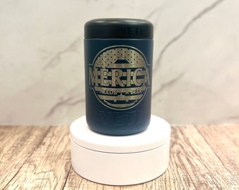America Beer Engraved Can Colster 12 oz Custom Engraved Tumbler Beer Can Coozie Gift for him Holiday Presents Birthdays Dad Step dad