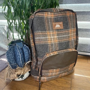 Édition limitée-Sac à dos fait main- Sac à dos en coton-Sac vintage-Sac rétro élégant-Sac en édition limitée-Sac de qualité- Cartable unisexe