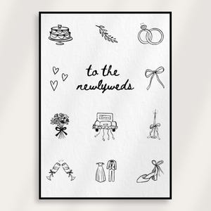 To the Newlyweds Printable Wedding Card | Wedding Printable Card, Minimalist Wedding Card, Wedding Gift, Instant Digital Download, PDF