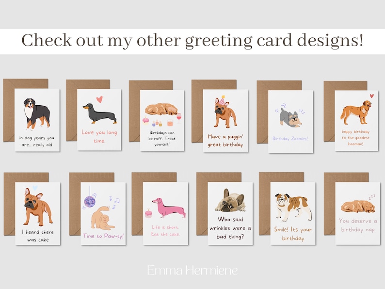Funny Dog Birthday Card | Digital Download | Printable Dog Greeting ...