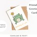 Printable Frog Birthday Card Instant Digital Download Funny - Etsy