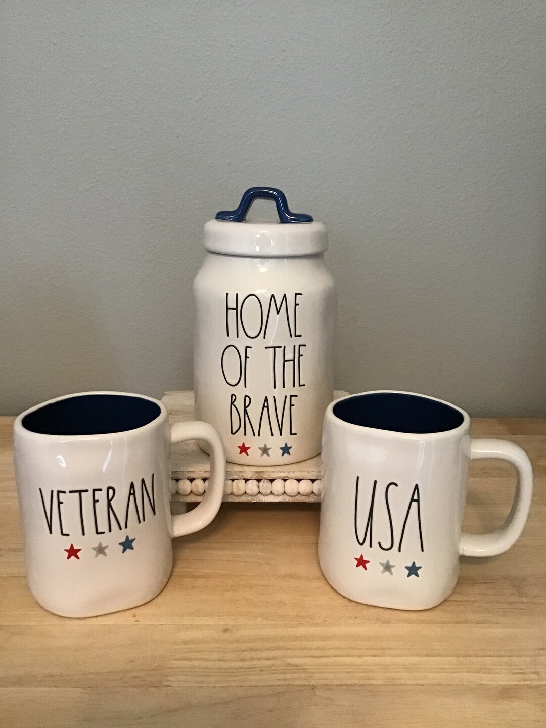 Rae Dunn Patriotic Canister Veteran Mug USA Mug Fourth of Etsy