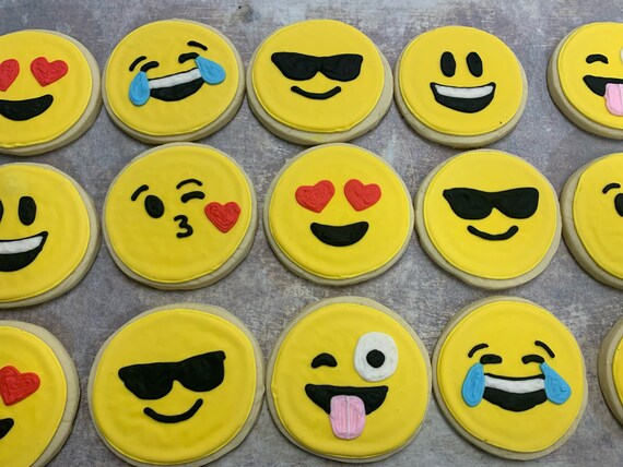12 Emoji Sugar Cookies Etsy