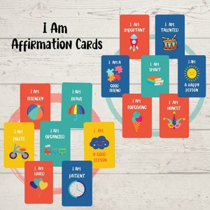 Cartes d'affirmation positive pour les enfants | Cadeau de pleine conscience pour les enfants pour pratiquer la méditation et affirmer les vérités.