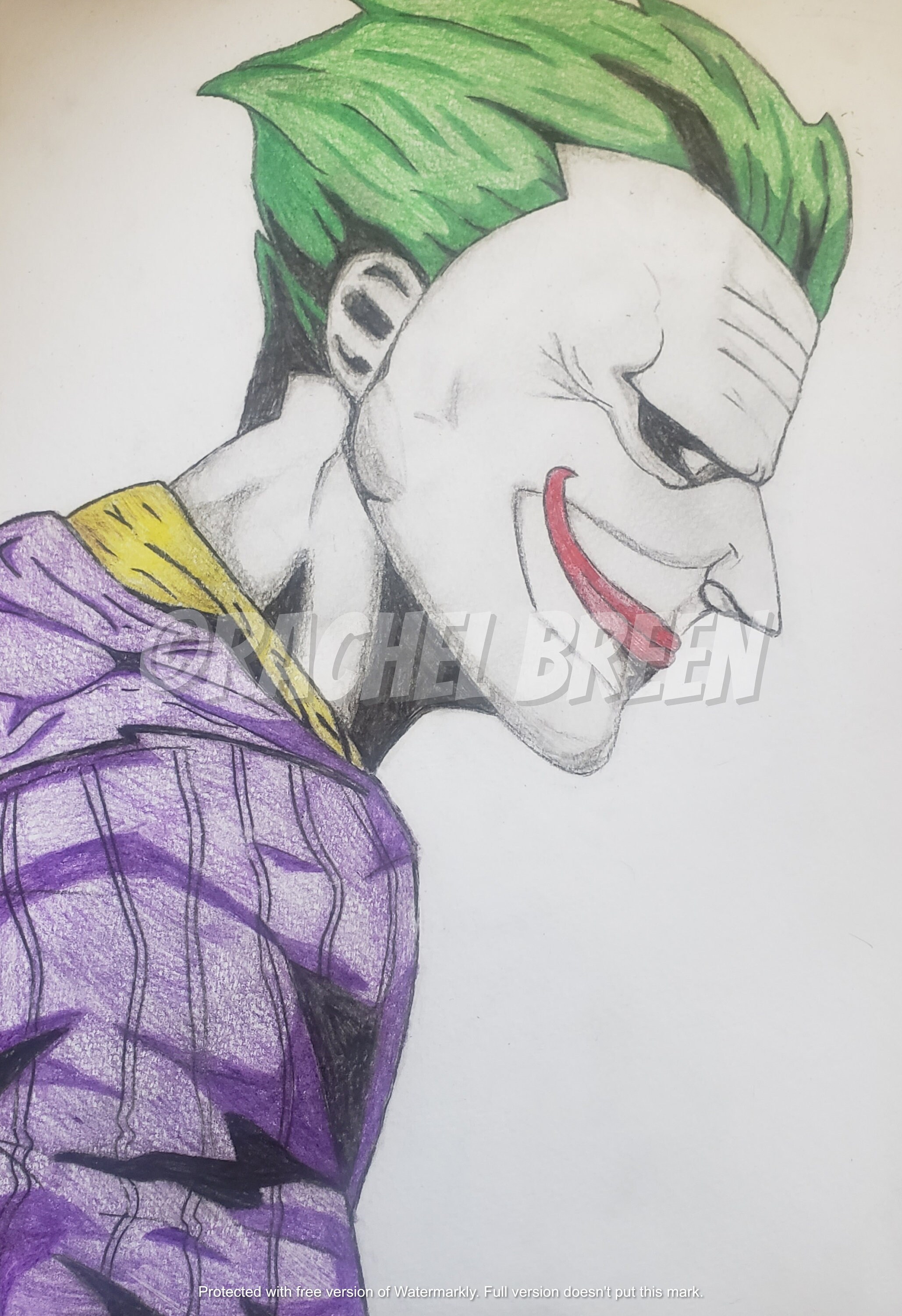 Joker Pencil Drawing Dc Comic Book Drawing Batman Joker Sketch Etsy