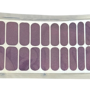 Mystic Plum Shimmer Nail Polish Strips - Wider Nails, Non-Toxic
