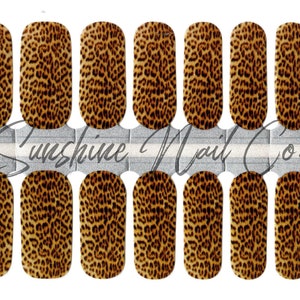 Leopard Print Nail Polish Strips: Non-Toxic Nail Wraps