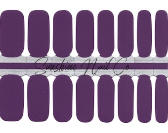 Plum Purple Nail Polish Strips: Non-Toxic Nail Wraps